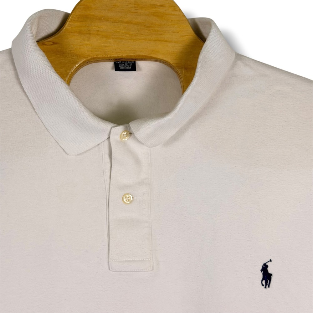 Polo Ralph Lauren Polo Shirt Men XL White Featherweight Mesh Cotton Classic Golf